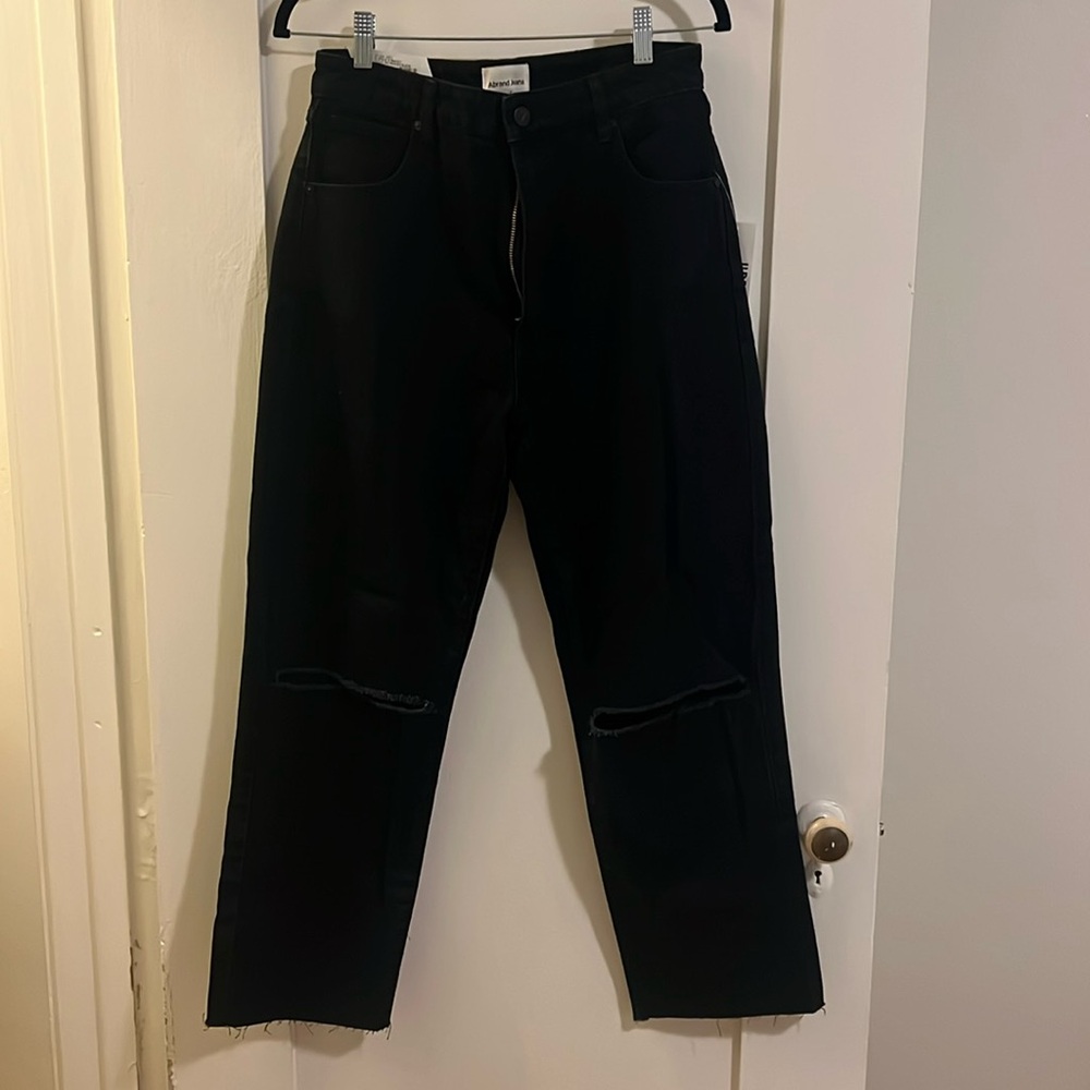 Abrand A Venice Straight Black Denim Jeans - Brand New
